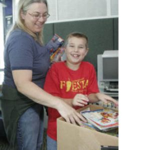Wendy LaRue and her son