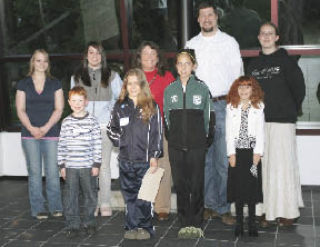 Winners and other participants in the poetry contest sponsored by Friends of the Covington Library