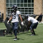 Seattle Seahawk Cornerback Richard Sherman and Strong Safety Kam Chancellor work out at the Virginia Mason Athletic Center in Renton during the summer. File photo by Sarah Brenden