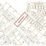 The two block section of road set to close starting tomorrow, Tuesday, Feb. 21, can be seen on this map. Courtesy photo
