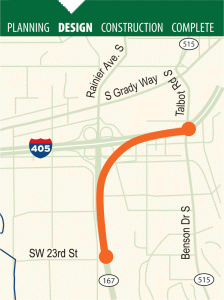 Overnight lane and ramp closures near I-405/SR 167 interchange