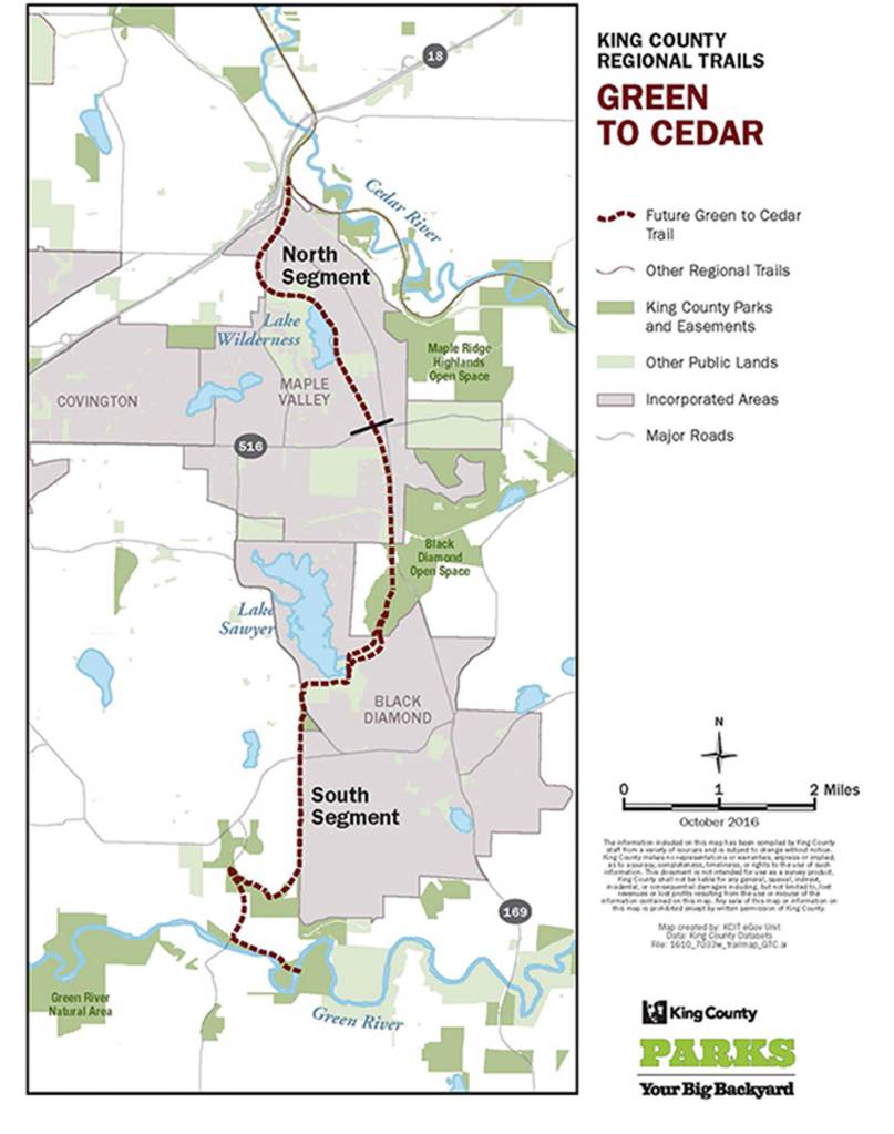 A map of the trails from the King County Parks Department.