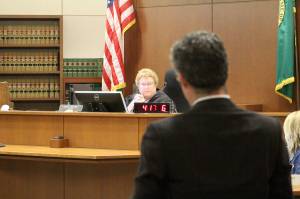 In a ruling from the bench, King County Superior Court Judge Janet Helson said Pat Pepper, Brian Weber, and Erika Morgan  defendants in the Open Public Meetings Act lawsuit against the city of Black Diamond  will have to pay $500 for every OPMA violation, if the judge rules there are any. Photo by Ray Still