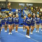 The Tahoma cheerleaders performed at a Tahoma boys basketball game on Jan. 17 at 7 p.m. It was the boys senior night as well. Photos by Kayse Angel
