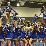 The Tahoma cheerleaders performed at a Tahoma boys basketball game on Jan. 17 at 7 p.m. It was the boys senior night as well. Photos by Kayse Angel