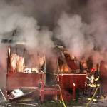 Mobile home fire in Kent