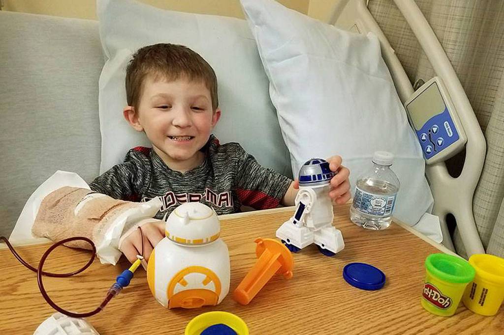 Blake Robison at Seattle Children Hospital. Submitted photo from Emily Robison