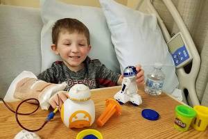 Blake Robison at Seattle Children Hospital. Submitted photo from Emily Robison