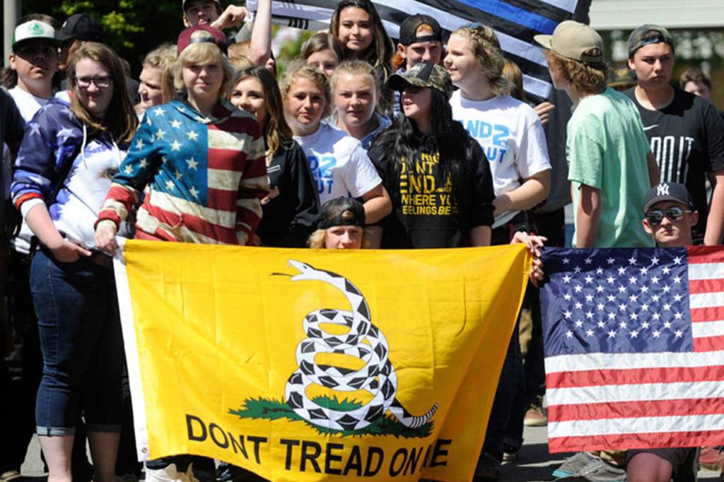Sequim students stage walkout in favor of gun rights