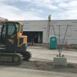 The new passenger terminal at Paine Field. The ticketing and check-in area will be on the right, and baggage claim will be on the left. (Janice Podsada / The Herald)