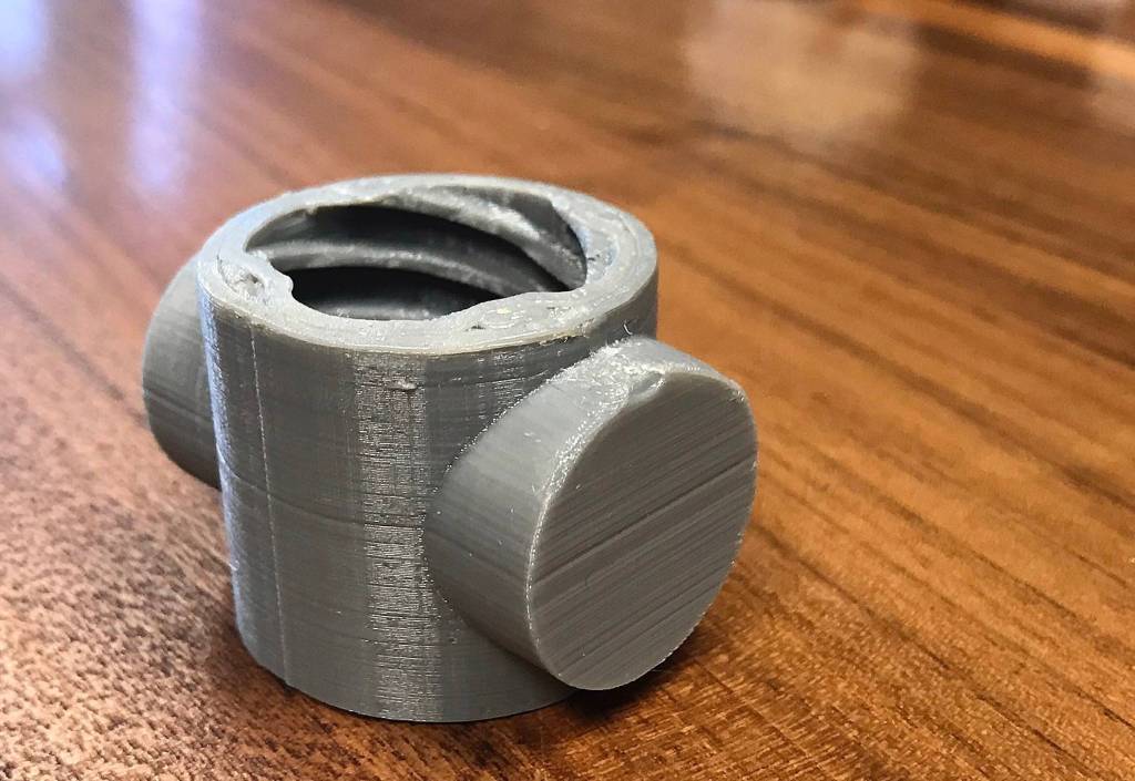 Photo by Kayse Angel                                The finalized prototype of the missing piece of the gate that Nathanael Junkin made to save the city money.