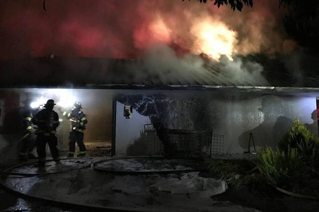 Fire at Lake Meridian Park