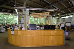 The interior of Holman Library, from which students will now be able to check out King County Library System electronic materials, even without a traditional library card. Image courtesy Steven and Nardine Pavlov / www.lovingwa.blogspot.com