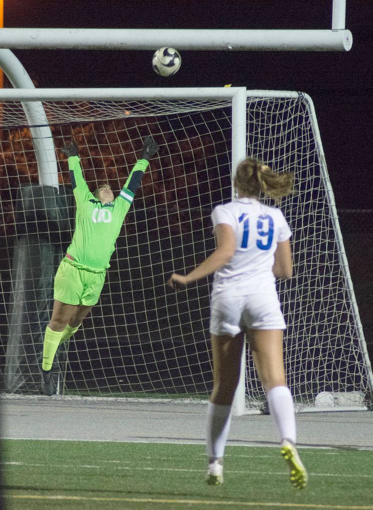 Photo by Kayse Angel                                Hazen and Kentwood battled it out Tuesday in Covington. The Conquerors scored a late goal to win the match 1-0. The loss is Hazens first of the season.