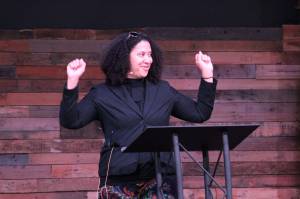 Photo by Ray Miller-Still                                Lisette Terry was invited to recount her challenges and success in her STEAM field at the recent Enumclaw School District and Enumclaw Schools Foundation STEAM luncheon.                                Lisette Terry was invited to recount her challenges and success in her STEAM field at the recent Enumclaw School District and Enumclaw Schools Foundation STEAM luncheon. Photo by Ray Miller-Still