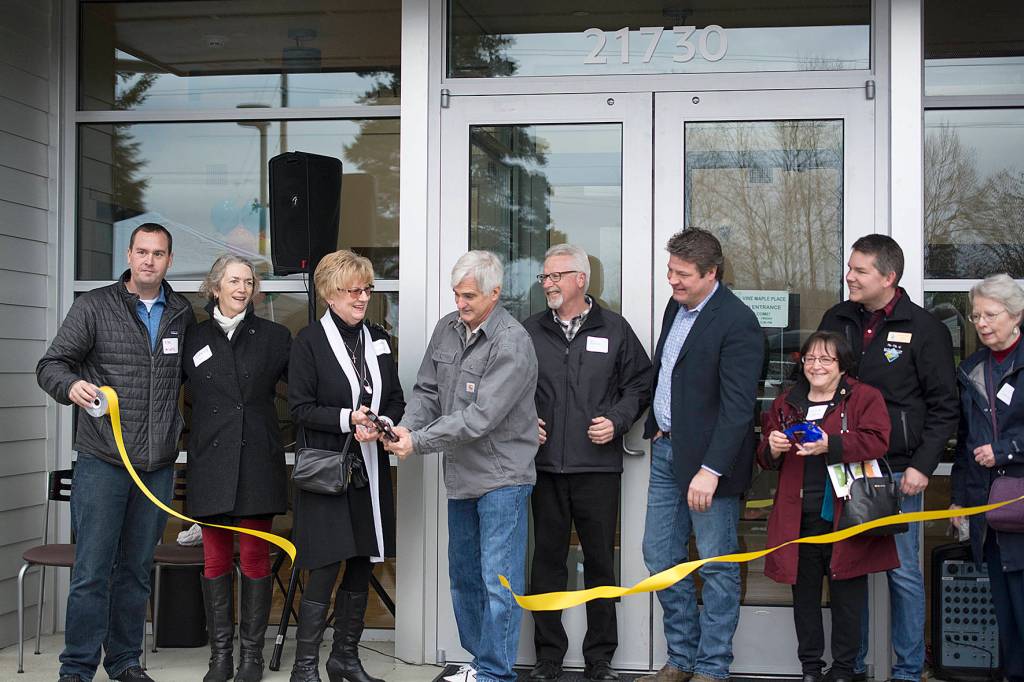 Vine Maple Place opened its doors to its new resource center located in Maple Valley on Dec. 8. To celebrate, there was a ribbon cutting and a tour of the new facility. Photo by Kayse Angel