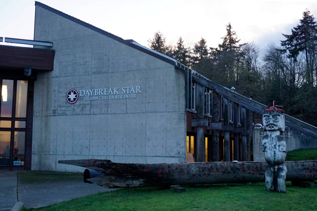 Members of the Tlingit and Haida Washington Chapter held a meeting between the Washington State Patrol and urban indigenous organizations on December 21, 2018, at Seattles Daybreak Star Indian Cultural Center. Photo by Melissa Hellmann