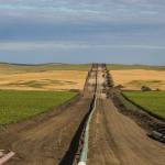 A pipeline installation between farms, as seen from 50th Avenue in New Salem, North Dakota. Photo by Tony Webster/flickr