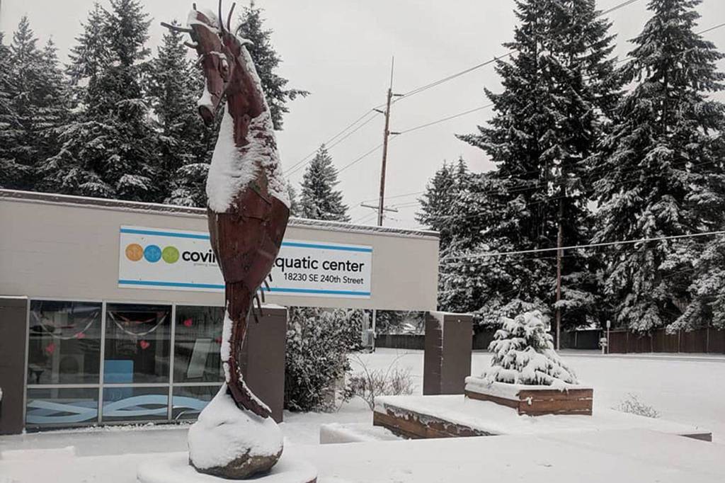 The Covington Aquatic Center along with many other businesses, schools and services have been canceled or suspended due to the weather. Photo courtesy city of Covingtons Facebook page