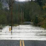 Wenzel Slough Road at Vance Creek in southwest Washington was made impassible on Nov. 18, 2015, due to flood waters. Corey Morris/The Vidette