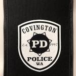 Photo by Kayse Angel                                 Above shows a Cellslip Covington Police Officer David Cassina will pass out to distracted drivers who are on their phone.