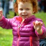 Ava Hardebeck celebrates her Easter egg findings at the Lake Wilderness Easter Egg Hunt on April 20. Photo by Kayse Angel
