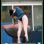 Emma Rochleau springing into action during the State Championship meet.