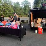 Community members gathered on May 6 to collect goods for the Dodge family whos house caught on fire on May 4. Submitted photo from Amy Harrison White