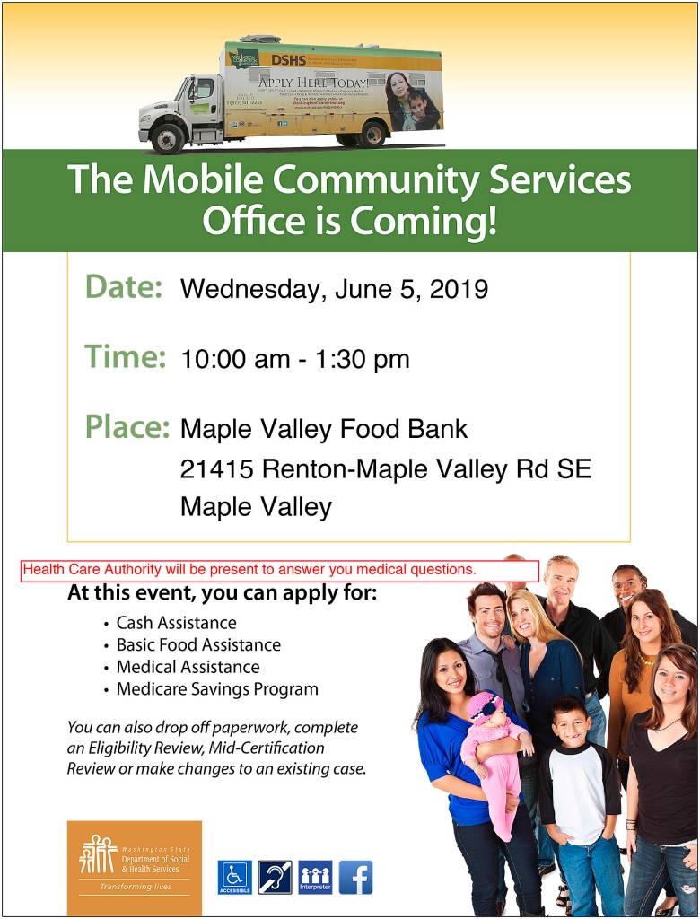 DSHS Mobile Service Office is coming to Maple Valley