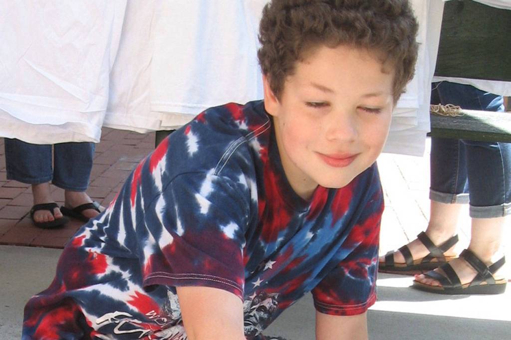 Logan Kantola, 9, from Tahoma Elementary School, says All I wear is tie-dye.                                Photo courtesy of DAnn Tedford.