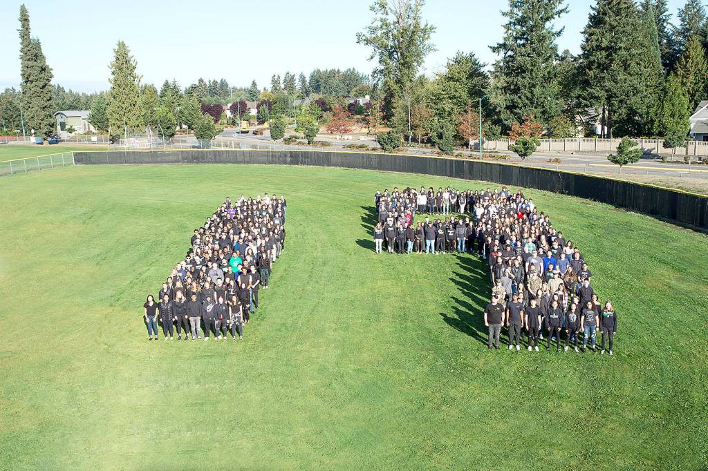 Courtesy of Kentwood High School.                                 Kentwood High Schools graduating class of 2019.