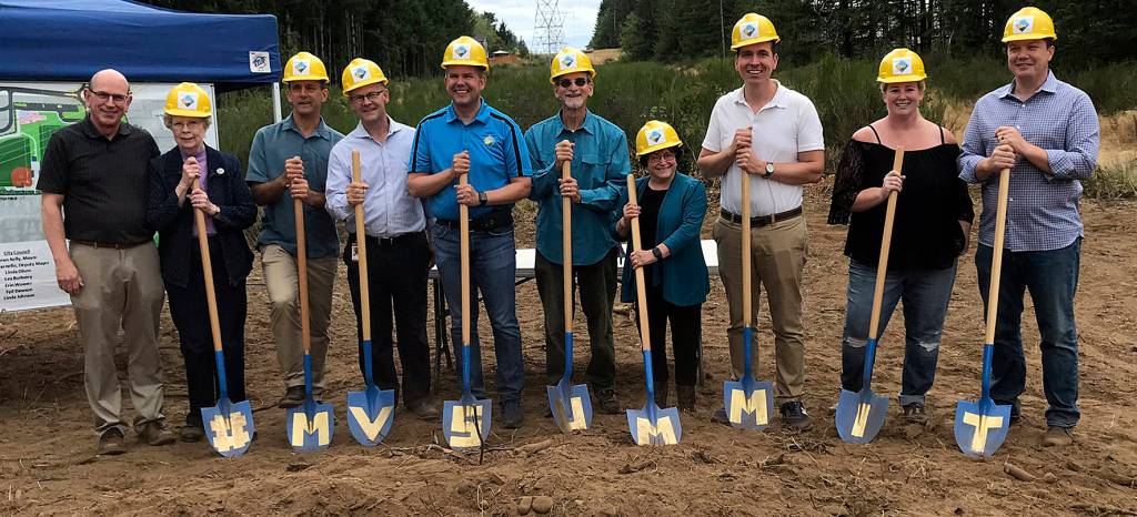 Maple Valley city employees and leaders break ground on Summit Park.