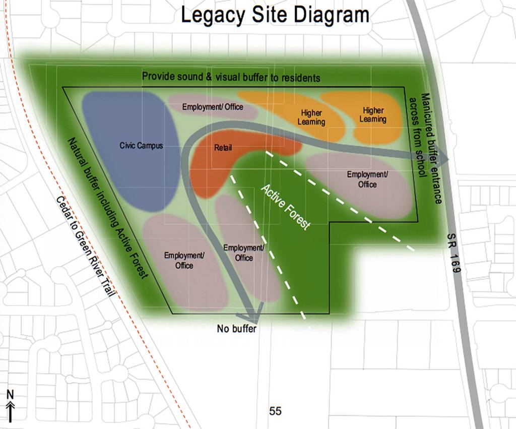 Courtesy photo                                 A diagram of the Legacy Site that was presented to the Maple Valley City Council.