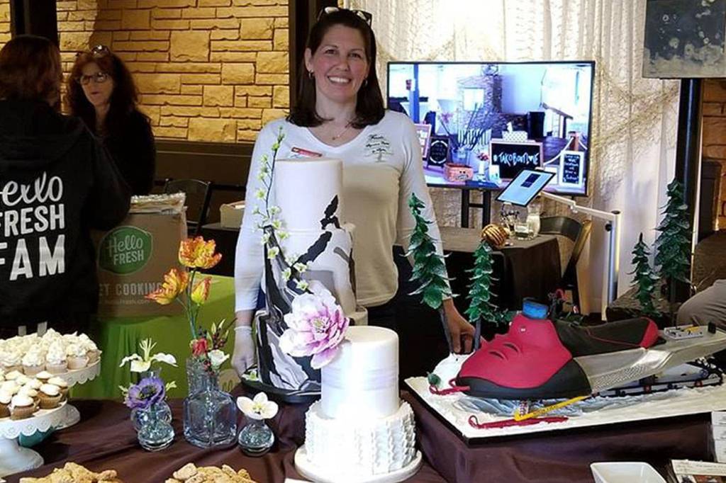 Lydia Extein considers her cakes and other confections edible art. She is the owner of Lydias Cakes and Confections which will open its first storefront in Maple Valley this fall.                                Photo courtesy of Lydias Cakes and Confections.