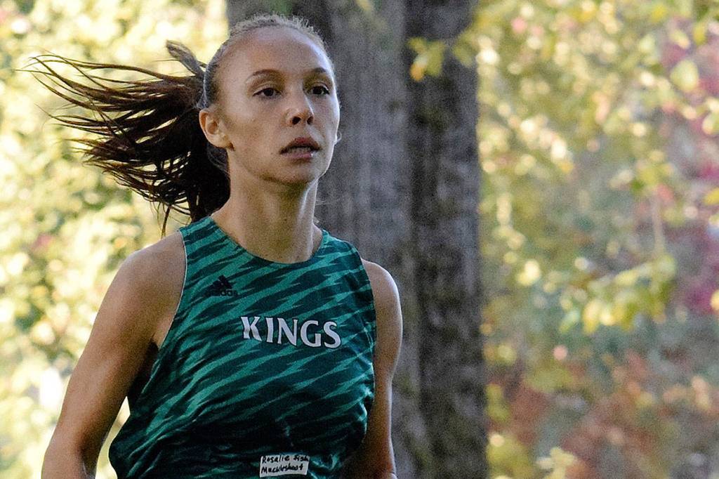 Rosalie Fish made a bold statement when she ran the Class 1B state meet at Eastern Washington with a painted, red handprint over her mouth.