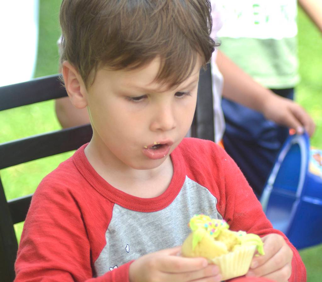 John Hymel decorated a cupcake at the Maple Valley Kids Fest at Lake Wilderness on July 13.