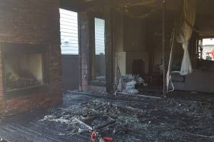 A Maple Valley home was damaged by a deck fire, but a dog was saved thanks to the quick action of local firefighters.                                Photos provided by the Puget Sound Regional Fire Authority