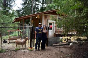 Photos by Haley Ausbun. The BackYardFarm, a local couple trying to help folks with small yards build their own farm, hosted an event July 27, where guests could meet the animals, feed the goats and eat food sourced from their own back yard.