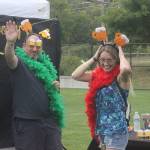 Couples tried on costumes for fun selfies at the 2019 Covington Sausage and Cider Fest.