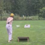 Cider Fest goers enjoyed listening to live music while playing yard games, such as corn hole. Photo by Danielle Chastaine.