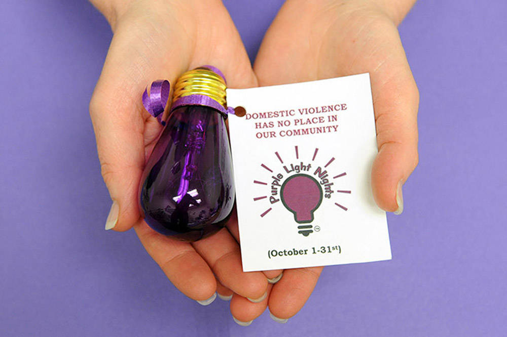 Shine a purple light in support of victims