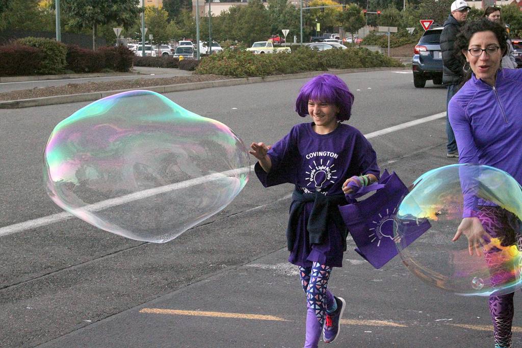 Marching in purple for survivors