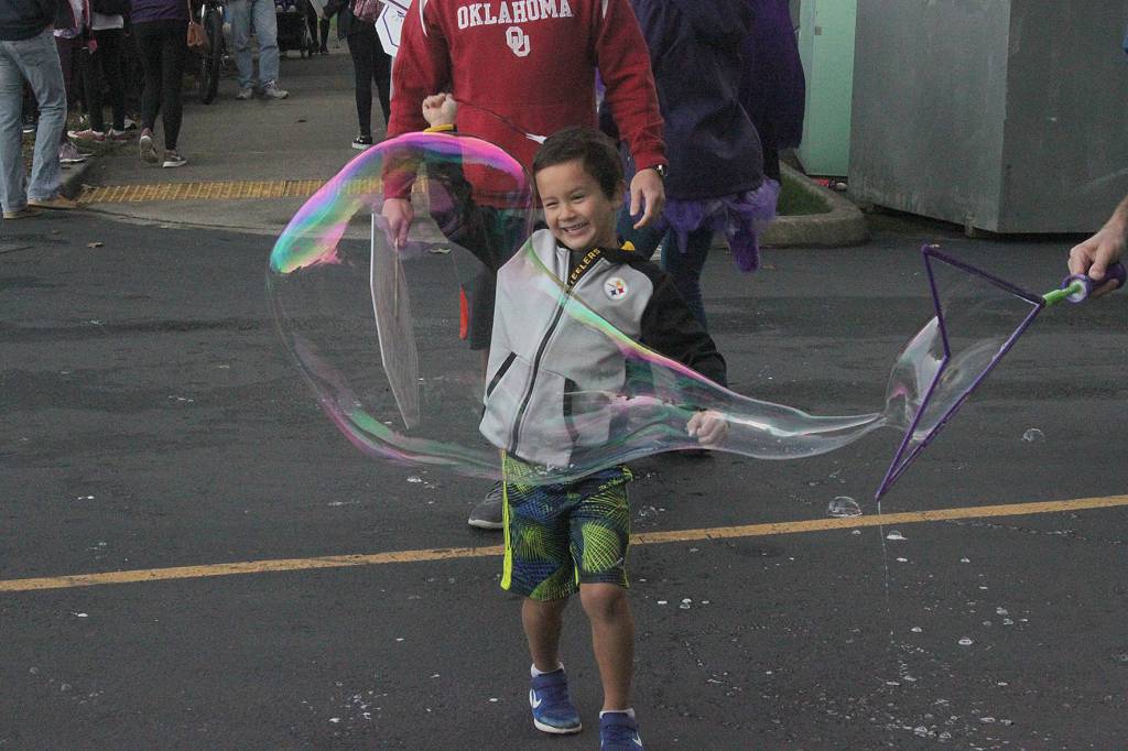 Marching in purple for survivors