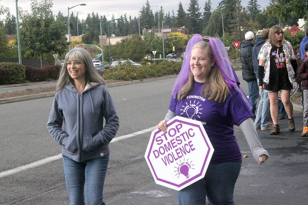 Marching in purple for survivors