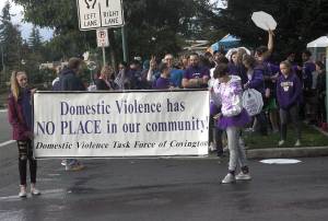 Marching in purple for survivors