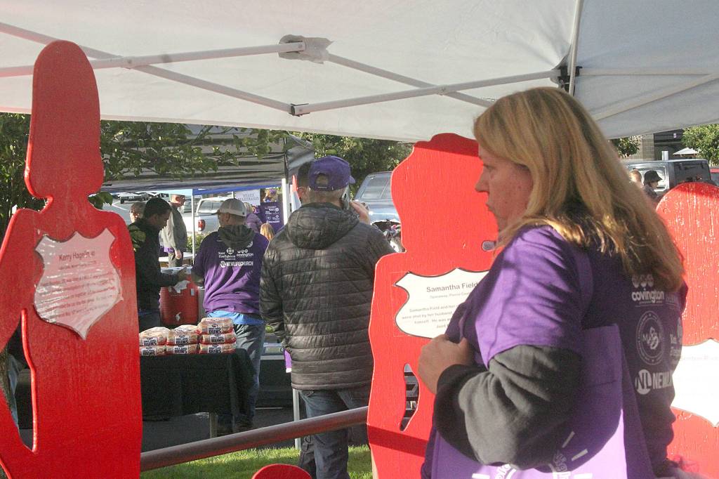 Marching in purple for survivors