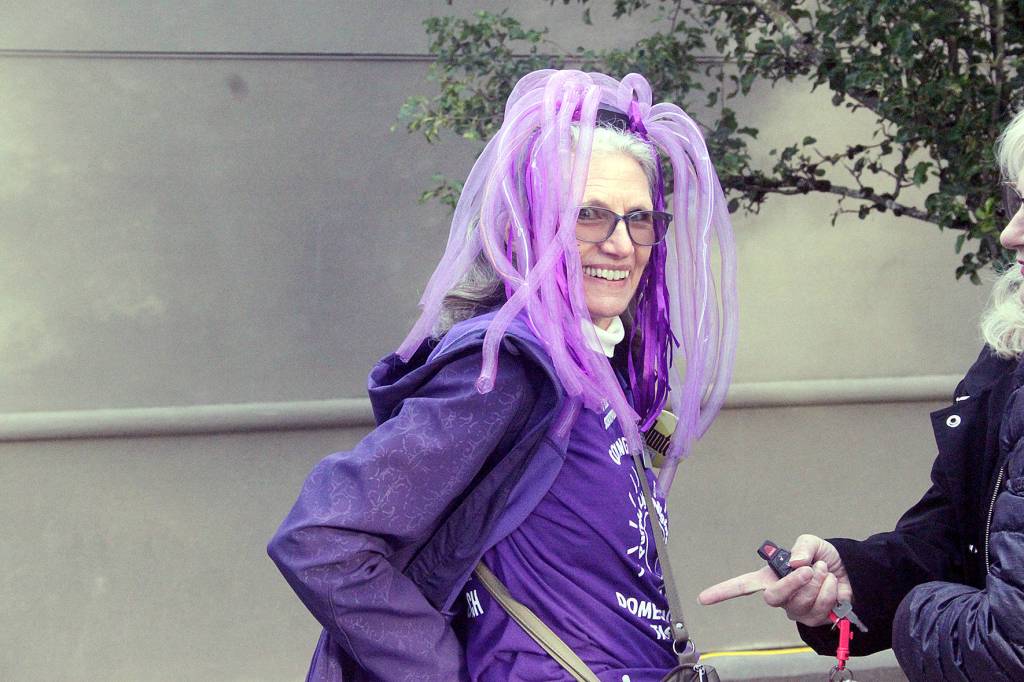 Marching in purple for survivors