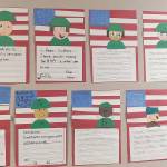 Students from Glacier Park Elementary School in Maple Valley wrote letters of gratitude to veterans which lined the halls for the schools fifth grade classs Veterans Day Assembly on Friday, Nov. 8. Photo by Danielle Chastaine.                                 Students from Glacier Park Elementary School in Maple Valley wrote letters of gratitude to veterans which lined the halls for the schools fifth grade classs Veterans Day Assembly on Friday, Nov. 8. Photo by Danielle Chastaine.