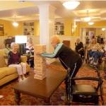 Seniors enjoy table-top games at Vineyard Park in Mount Lake Terrace.                                 Photo courtesy of Vineyard Park.