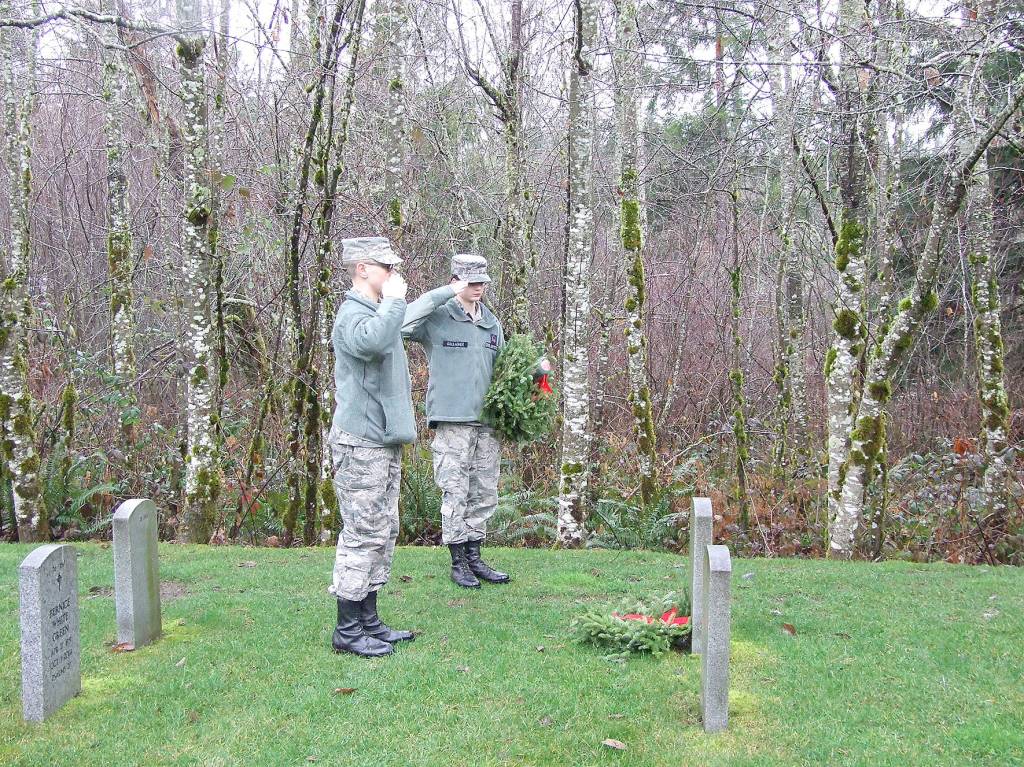 Wreaths decorate graves of fallen soldiers